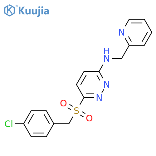 6-[(4-chlorophenyl)methanesulfonyl]-N-[(pyridin-2-yl)methyl]pyridazin-3-amine structure