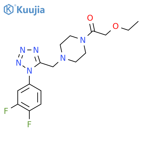 1-(4-{[1-(3,4-difluorophenyl)-1H-1,2,3,4-tetrazol-5-yl]methyl}piperazin-1-yl)-2-ethoxyethan-1-one structure