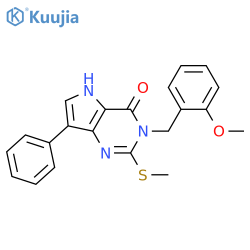 3-[(2-methoxyphenyl)methyl]-2-(methylsulfanyl)-7-phenyl-3H,4H,5H-pyrrolo[3,2-d]pyrimidin-4-one structure