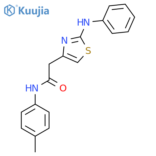 N-(4-methylphenyl)-2-[2-(phenylamino)-1,3-thiazol-4-yl]acetamide structure