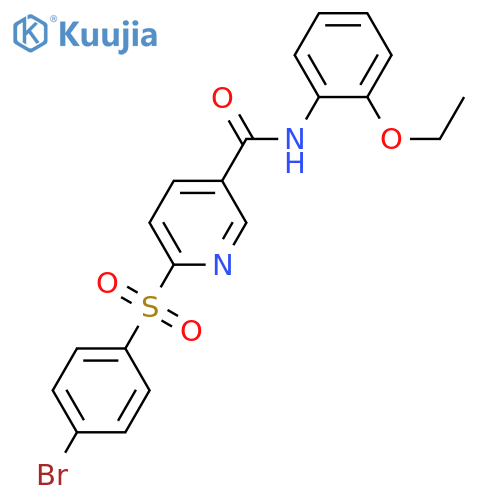 6-(4-bromobenzenesulfonyl)-N-(2-ethoxyphenyl)pyridine-3-carboxamide structure