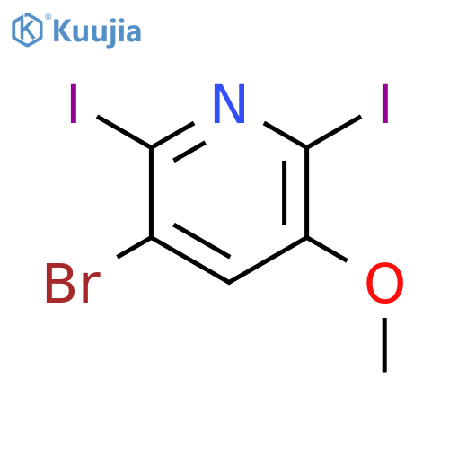 3-Bromo-2,6-diiodo-5-methoxypyridine structure