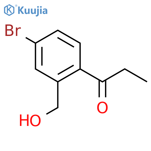 1-Propanone, 1-[4-bromo-2-(hydroxymethyl)phenyl]- structure
