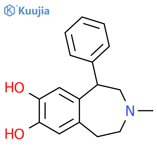 1H-3-Benzazepine-7,8-diol, 2,3,4,5-tetrahydro-3-methyl-1-phenyl- structure