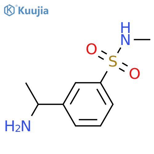3-(1-aminoethyl)-N-methylbenzene-1-sulfonamide structure