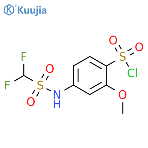 4-(difluoromethanesulfonamido)-2-methoxybenzene-1-sulfonyl chloride structure