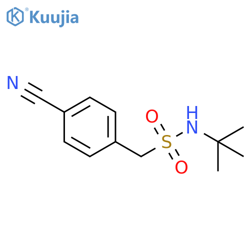 N-tert-Butyl-1-(4-cyanophenyl)methanesulfonamide structure