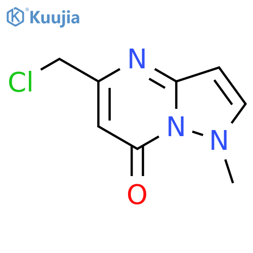 5-(chloromethyl)-1-methyl-1H,7H-pyrazolo1,5-apyrimidin-7-one structure
