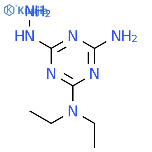 N2,N4-diethyl-6-hydrazinyl-1,3,5-triazine-2,4-diamine structure