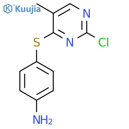 4-[(2-Chloro-5-methylpyrimidin-4-yl)thio]aniline structure