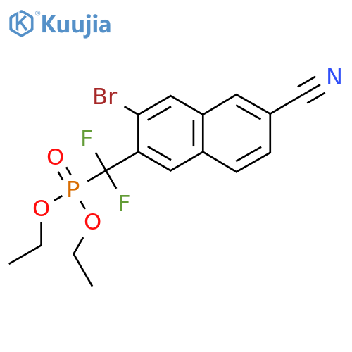 P-(3-Bromo-6-cyano-2-naphthalenyl)difluoromethylphosphonic Acid Diethyl Ester structure