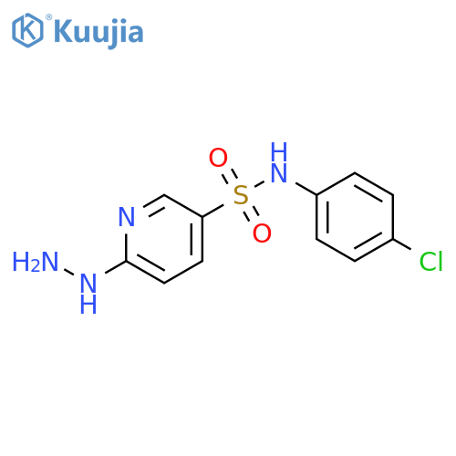 3-Pyridinesulfonamide, N-(4-chlorophenyl)-6-hydrazinyl- structure