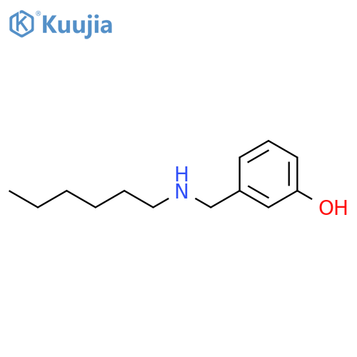 3-(hexylamino)methylphenol structure