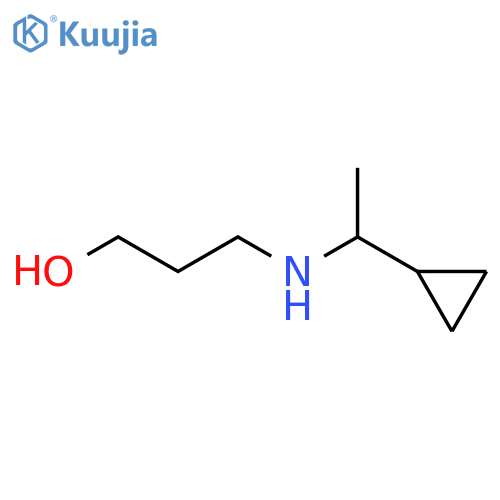 3-(1-cyclopropylethyl)aminopropan-1-ol structure