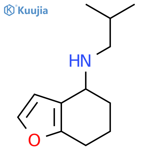N-(2-methylpropyl)-4,5,6,7-tetrahydro-1-benzofuran-4-amine structure
