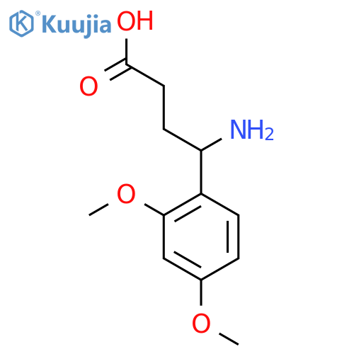 4-amino-4-(2,4-dimethoxyphenyl)butanoic acid structure