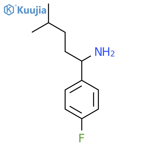 1-(4-Fluorophenyl)-4-methylpentan-1-amine structure
