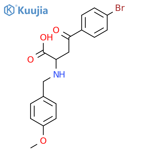 4-(4-Bromophenyl)-2-((4-methoxybenzyl)amino)-4-oxobutanoic acid structure