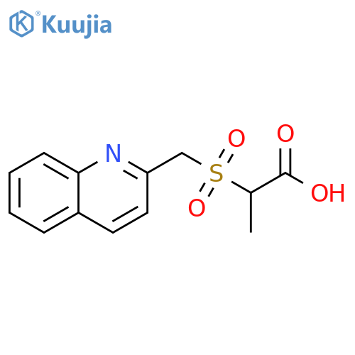 2-(quinolin-2-yl)methanesulfonylpropanoic acid structure