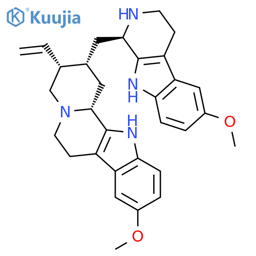 Indolo[2,3-a]quinolizine,3-ethenyl-1,2,3,4,6,7,12,12b-octahydro-9-methoxy-2-[[(1R)-2,3,4,9-tetrahydro-6-methoxy-1H-pyrido[3,4-b]indol-1-yl]methyl]-,(2R,3R,12bR)- (9CI) structure