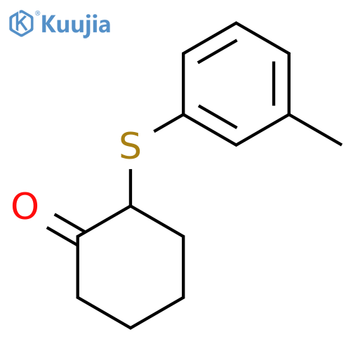 2-[(3-Methylphenyl)sulfanyl]cyclohexan-1-one structure