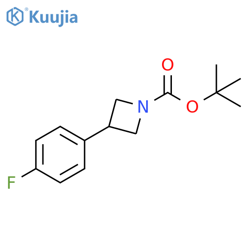 1-Azetidinecarboxylic acid, 3-(4-fluorophenyl)-, 1,1-dimethylethyl ester structure
