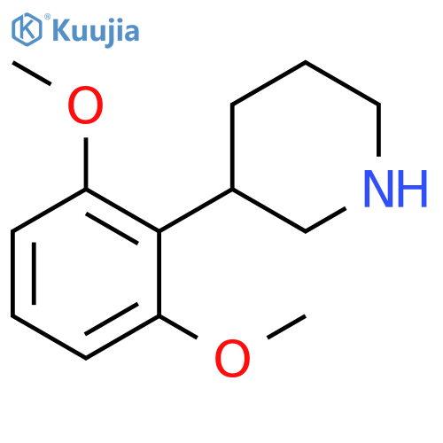 Piperidine, 3-(2,6-dimethoxyphenyl)- structure