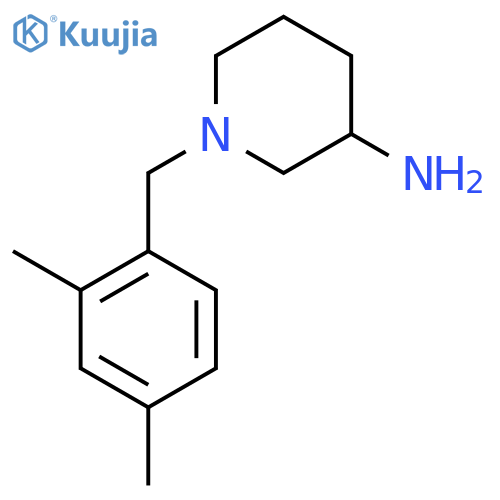 1-[(2,4-dimethylphenyl)methyl]piperidin-3-amine structure