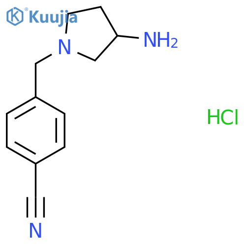 4-[(3-aminopyrrolidin-1-yl)methyl]benzonitrile structure