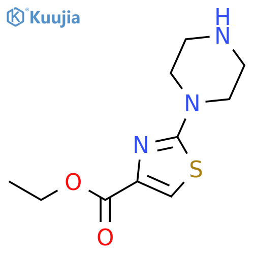 ethyl 2-(piperazin-1-yl)-1,3-thiazole-4-carboxylate structure