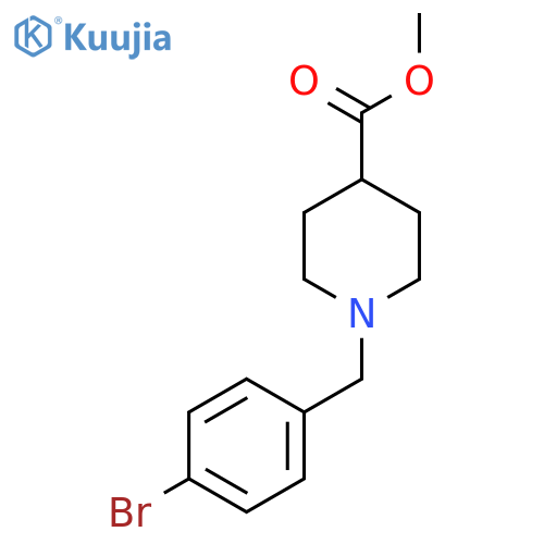 Methyl 1-[(4-bromophenyl)methyl]piperidine-4-carboxylate structure