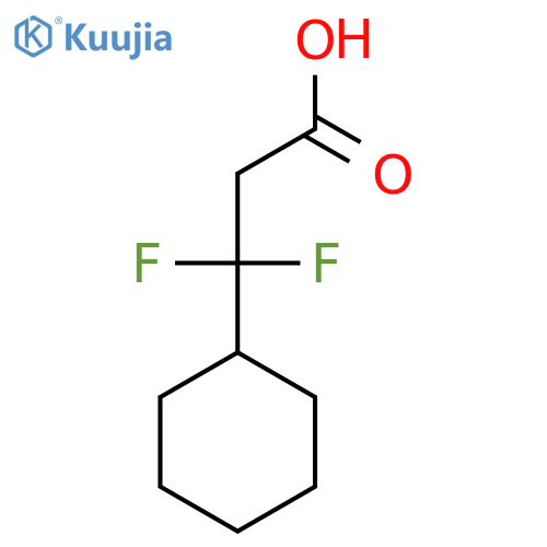 3-cyclohexyl-3,3-difluoropropanoic acid structure