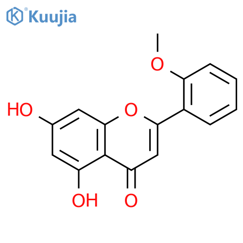 4H-1-Benzopyran-4-one,5,7-dihydroxy-2-(2-methoxyphenyl)- structure