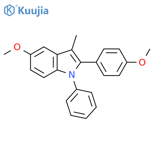 1H-Indole, 5-methoxy-2-(4-methoxyphenyl)-3-methyl-1-phenyl- structure