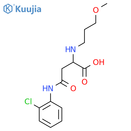 3-[(2-chlorophenyl)carbamoyl]-2-[(3-methoxypropyl)amino]propanoic acid structure