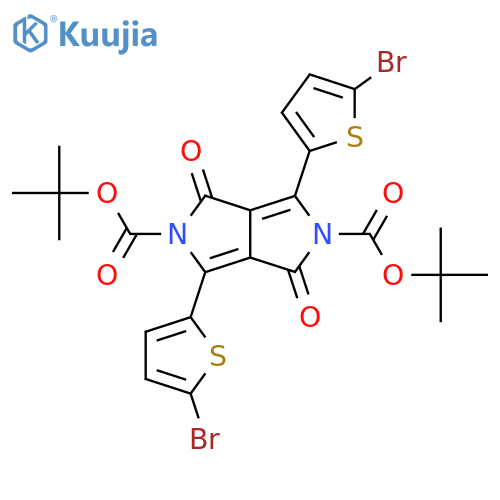 Ditert-butyl 1,4-bis(5-bromothiophen-2-yl)-3,6-dioxopyrrolo[3,4-c]pyrrole-2,5-dicarboxylate structure