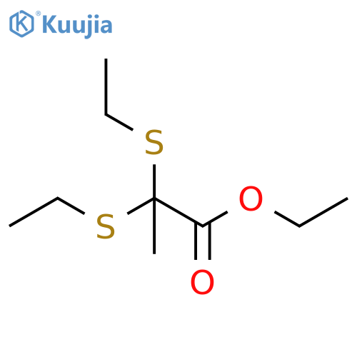 Propanoic acid, 2,2-bis(ethylthio)-, ethyl ester structure