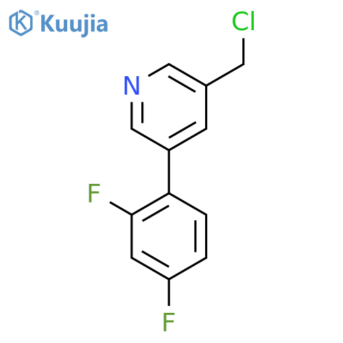 3-(Chloromethyl)-5-(2,4-difluorophenyl)pyridine structure