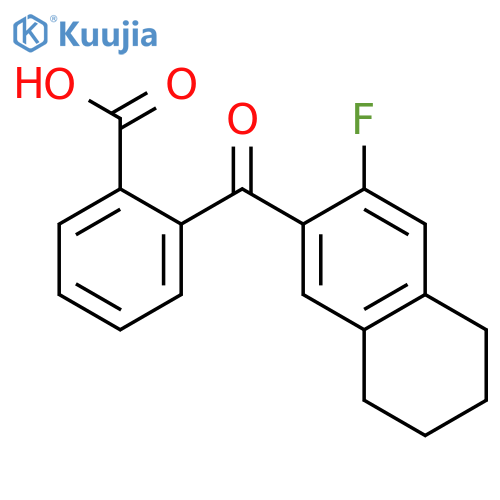 Benzoic acid,2-[(3-fluoro-5,6,7,8-tetrahydro-2-naphthalenyl)carbonyl]- structure