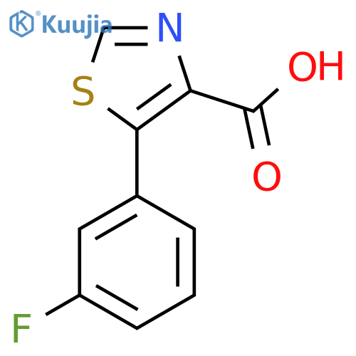 5-(3-fluorophenyl)-1,3-thiazole-4-carboxylic acid structure