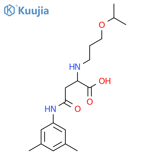 4-((3,5-Dimethylphenyl)amino)-2-((3-isopropoxypropyl)amino)-4-oxobutanoic acid structure