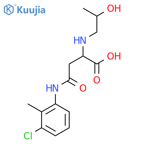 4-((3-Chloro-2-methylphenyl)amino)-2-((2-hydroxypropyl)amino)-4-oxobutanoic acid structure
