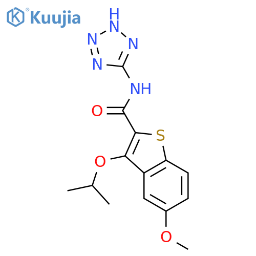 Benzo[b]thiophene-2-carboxamide,5-methoxy-3-(1-methylethoxy)-N-2H-tetrazol-5-yl- structure