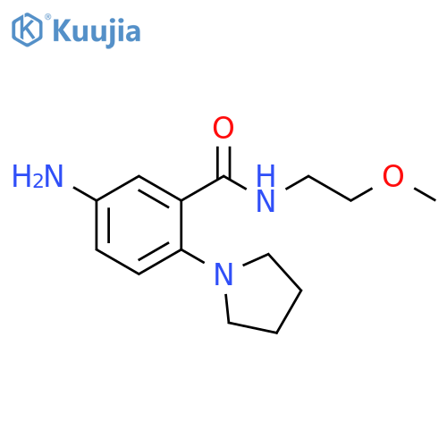 5-Amino-N-(2-methoxyethyl)-2-(1-pyrrolidinyl)-benzamide structure