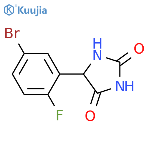 5-(5-Bromo-2-fluorophenyl)imidazolidine-2,4-dione structure