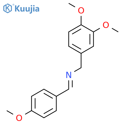 Benzenemethanamine, 3,4-dimethoxy-N-[(4-methoxyphenyl)methylene]- structure