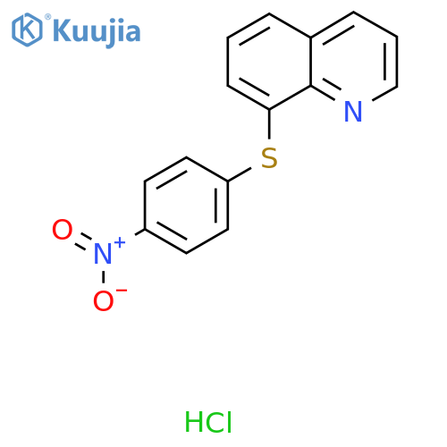 8-(4-Nitrophenyl)thioquinoline hydrochloride structure