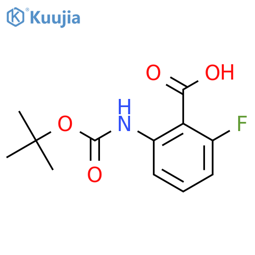 2-tert-Butoxycarbonylamino-6-fluorobenzoic Acid structure
