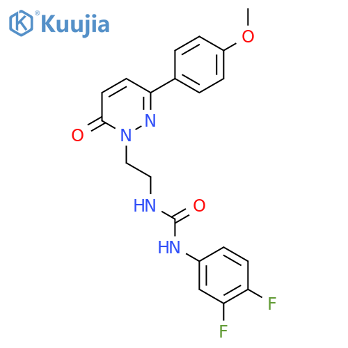 1-(3,4-difluorophenyl)-3-{2-[3-(4-methoxyphenyl)-6-oxo-1,6-dihydropyridazin-1-yl]ethyl}urea structure