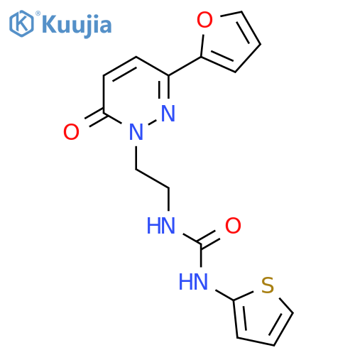 1-{2-[3-(furan-2-yl)-6-oxo-1,6-dihydropyridazin-1-yl]ethyl}-3-(thiophen-2-yl)urea structure